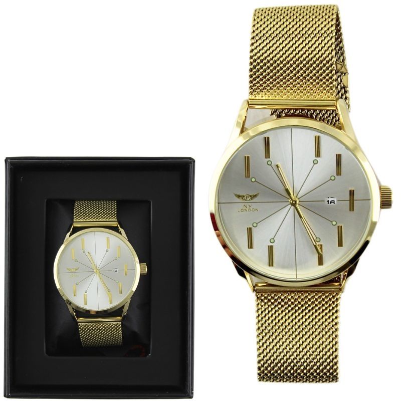 NY London Mesh Bracelet Watch gold Shop Tetuan