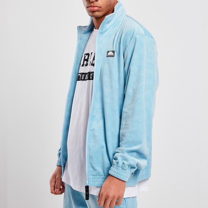 Southpole AOP Velour Jacket baby blue - Shop-Tetuan