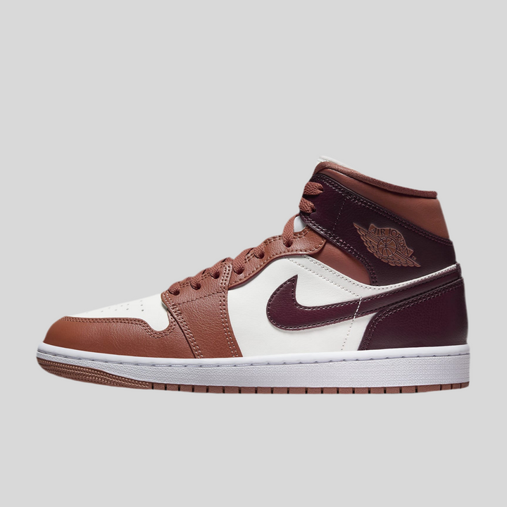 Air Jordan 1 Mid Dusty Peach/Night Maroon Sail