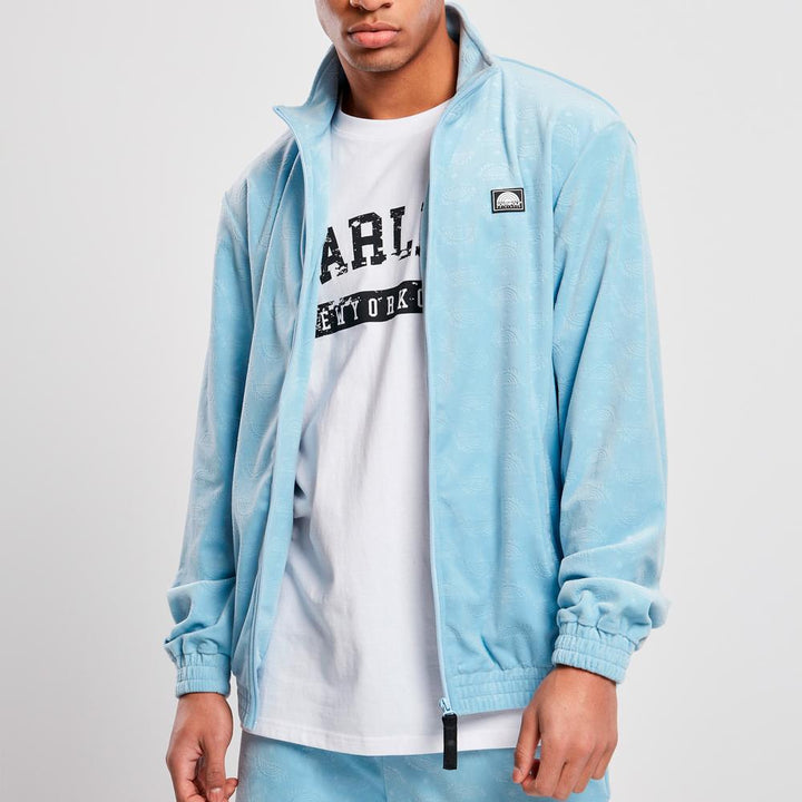 Southpole AOP Velour Jacket baby blue - Shop-Tetuan