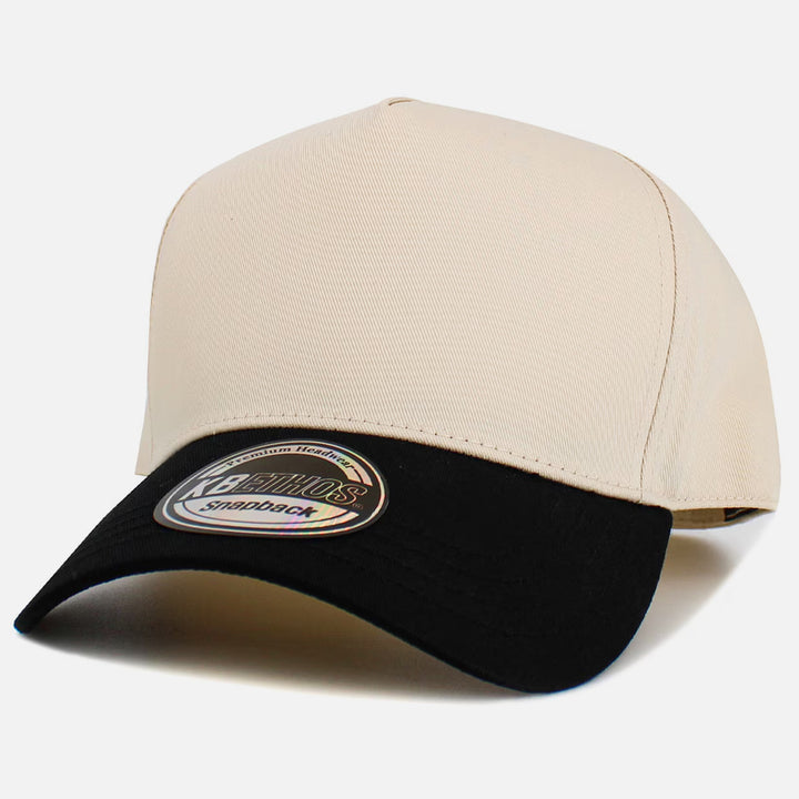 KB Ethos 5 Panel Baseball Cap natural/black