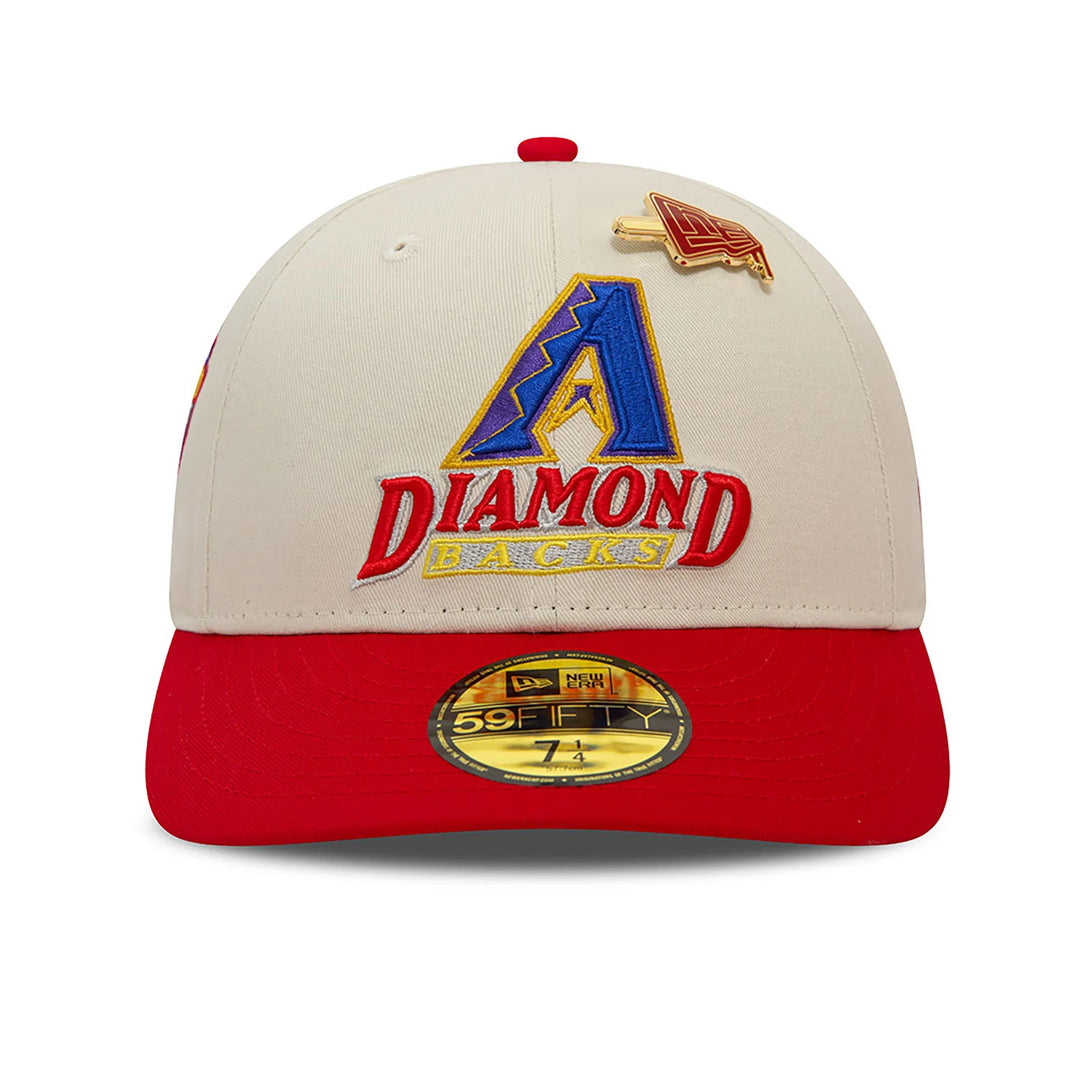 New Era MLB Pin Stone Low Profile 59Fifty A Diamondbacks cream/red - Shop-Tetuan