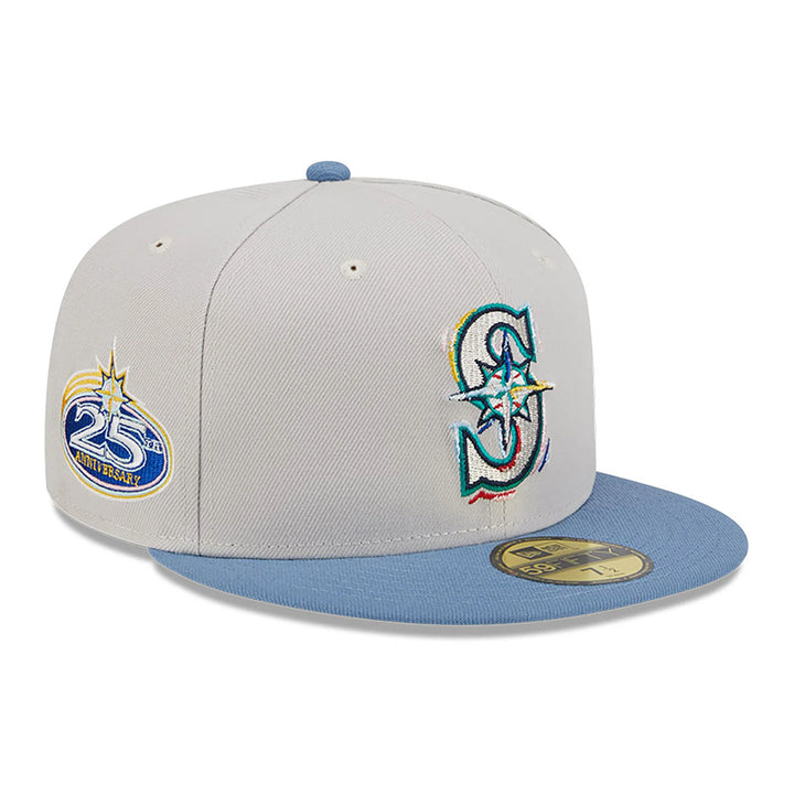 New Era Colour Brush 59Fifty S Mariners cream/lt.blue - Shop-Tetuan