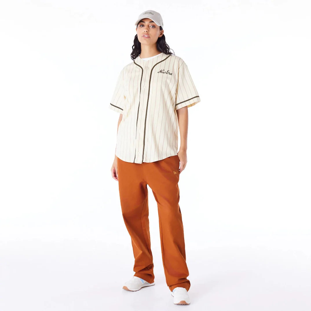 New Era Pinstripe shirt light beige