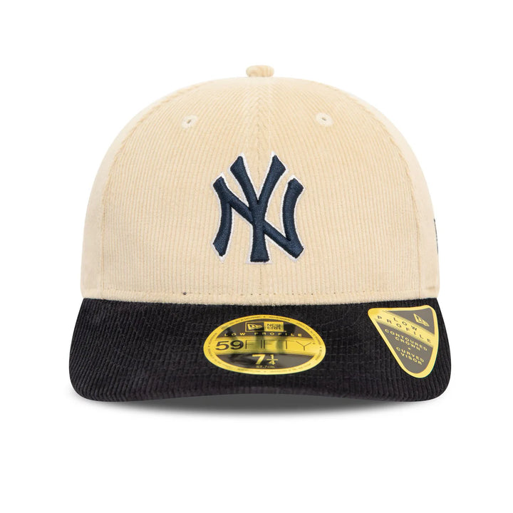 New Era Cord Low Profile 59Fifty NY Yankees light beige/navy