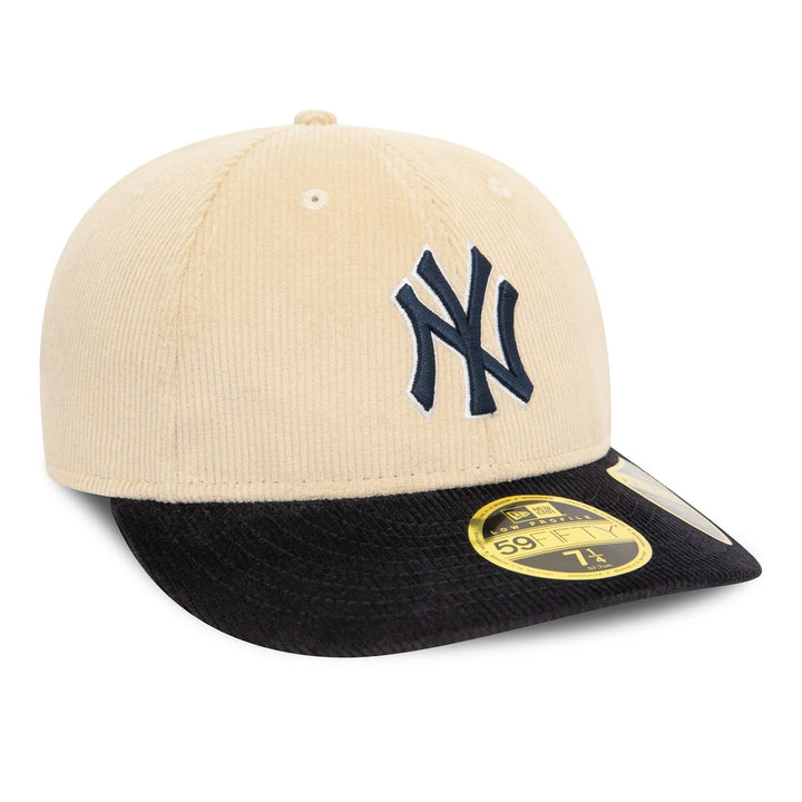 New Era Cord Low Profile 59Fifty NY Yankees light beige/navy