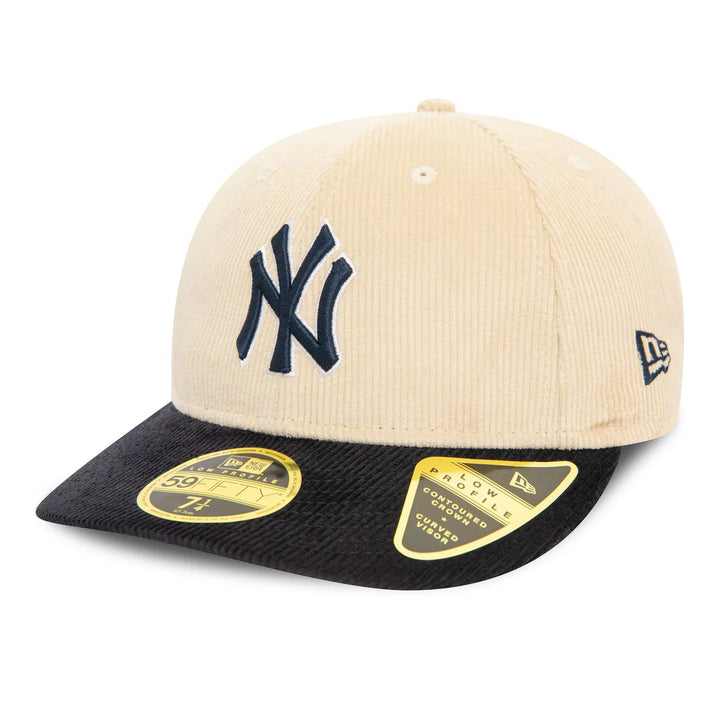 New Era Cord Low Profile 59Fifty NY Yankees light beige/navy