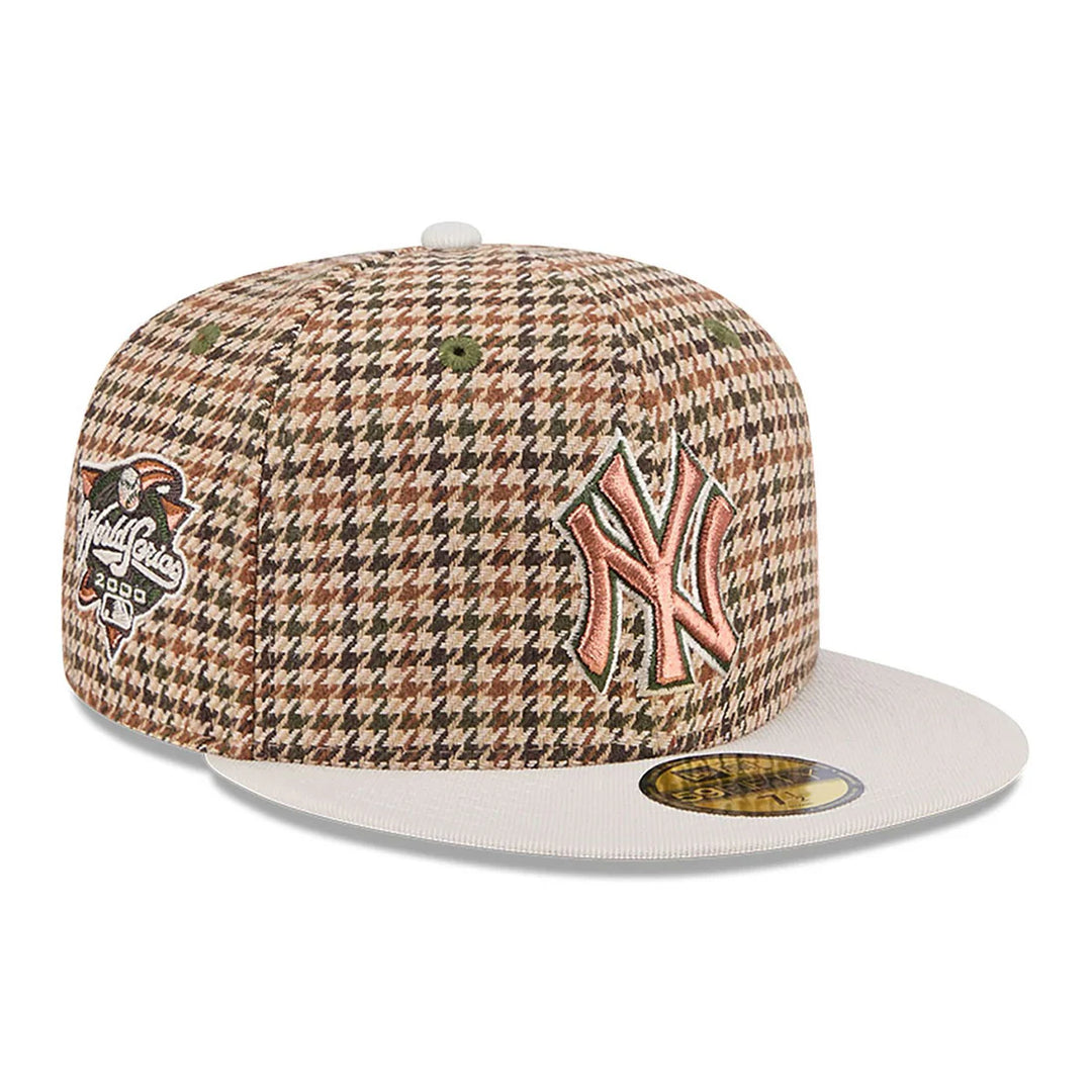 New Era Houndstooth 59Fifty NY Yankees brown