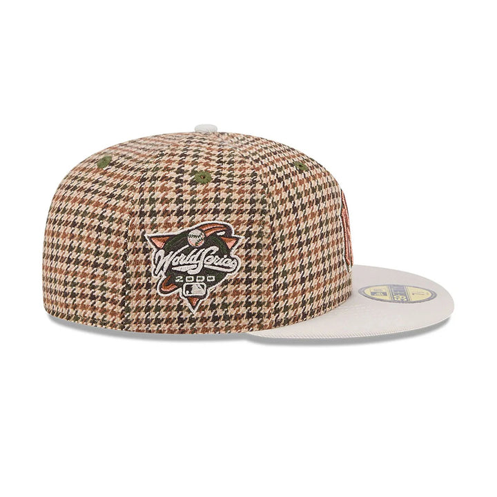 New Era Houndstooth 59Fifty NY Yankees brown