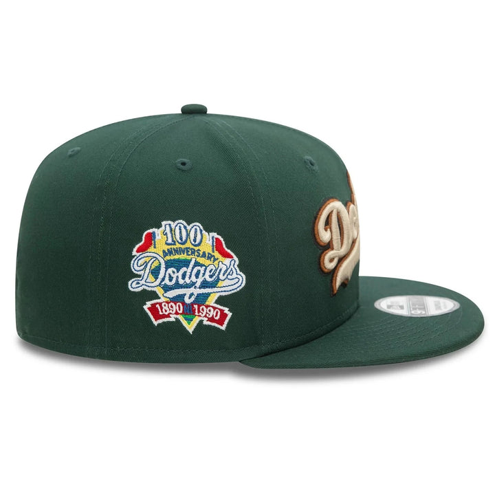 New Era Wordmark Patch 9Fifty LA Dodgers dark green