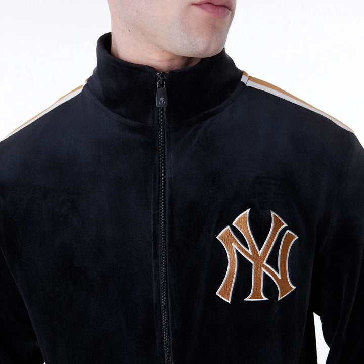 New Era MLB Velour Track Jacket NY Yankees black