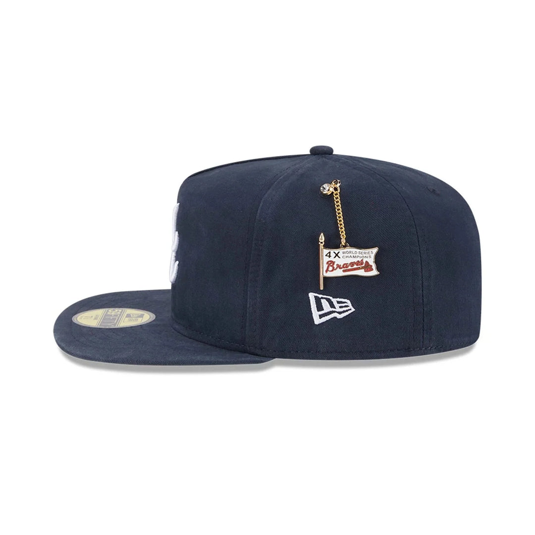 New Era Championship Side Flag  59Fifty A-Frame A Braves navy