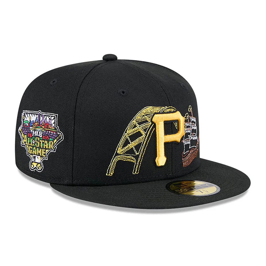 New Era State Stitch 59Fifty P Pirates black