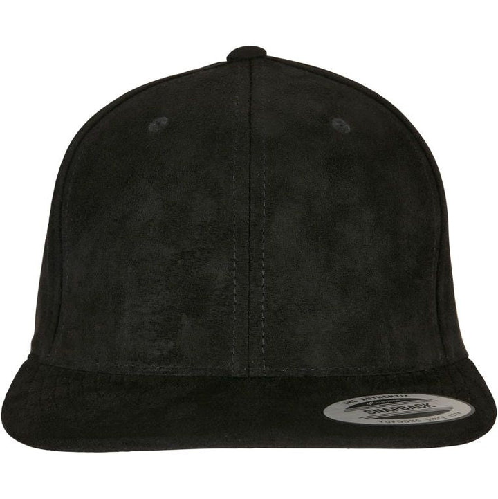 Flexfit Suede Leather Snapback black