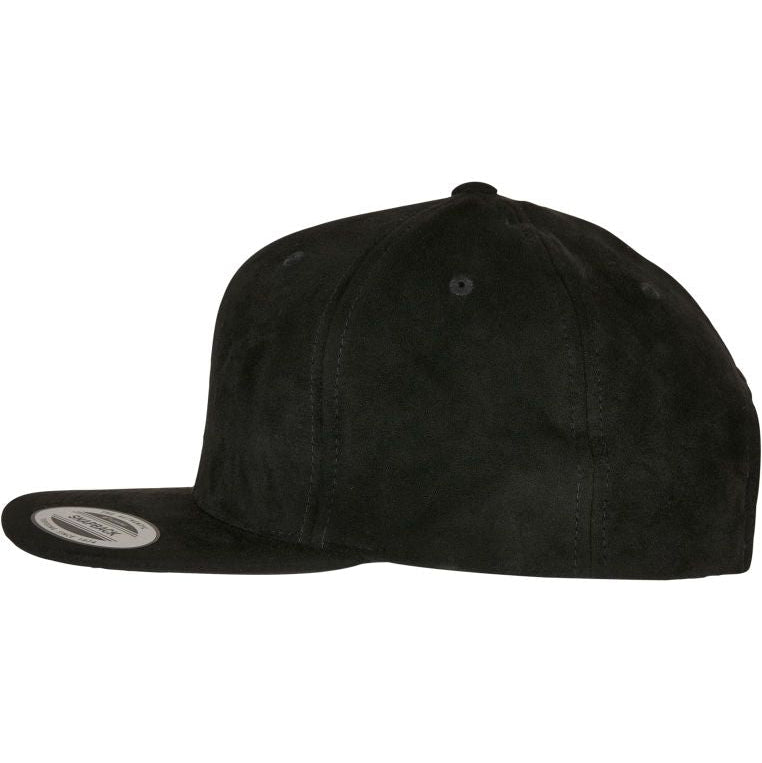 Flexfit Suede Leather Snapback black