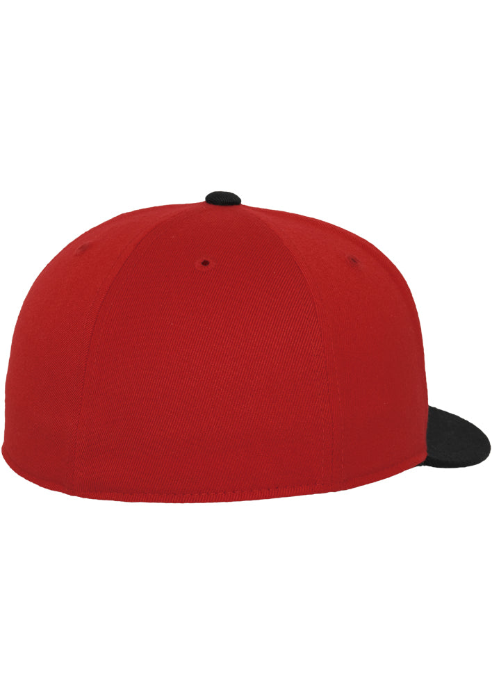 Premium 210 fitted cap 2-tone red/blk