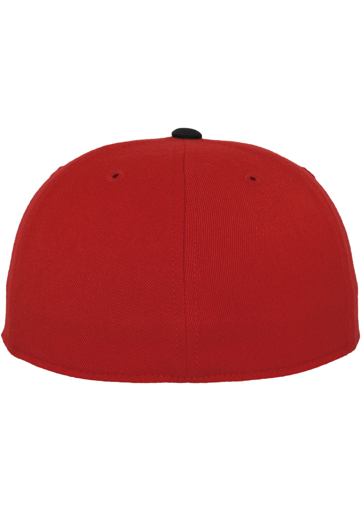 Premium 210 fitted cap 2-tone red/blk