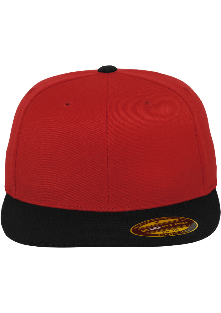 Premium 210 fitted cap 2-tone red/blk