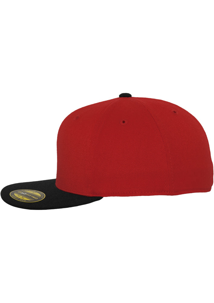 Premium 210 fitted cap 2-tone red/blk