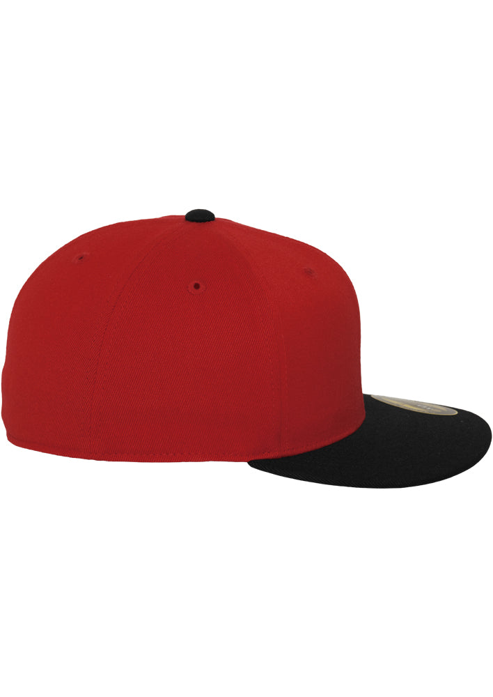 Premium 210 fitted cap 2-tone red/blk