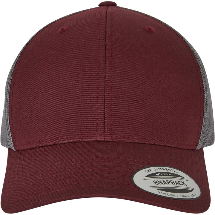 The Classics Yupoong Retro 2-tone trucker cap maroon/grey