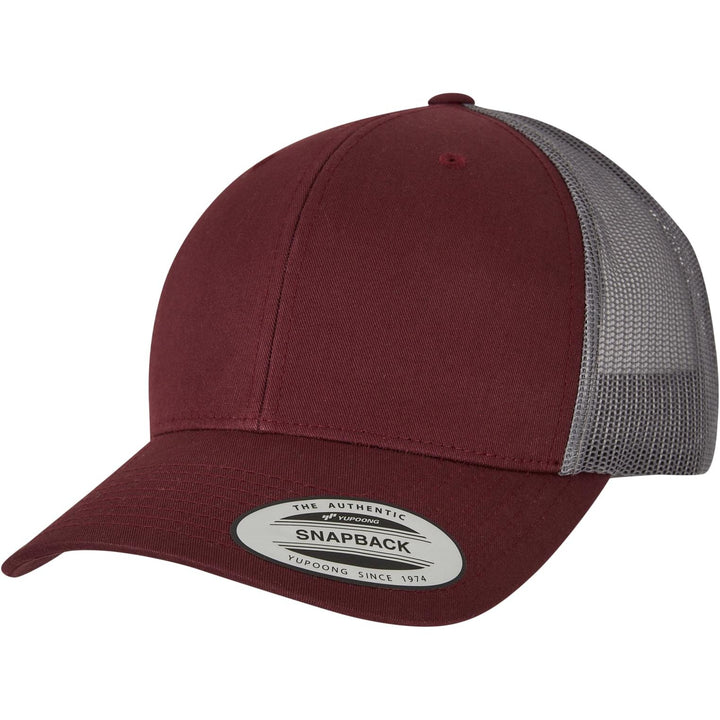 The Classics Yupoong Retro 2-tone trucker cap maroon/grey