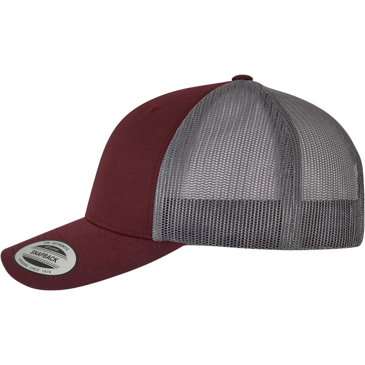 The Classics Yupoong Retro 2-tone trucker cap maroon/grey