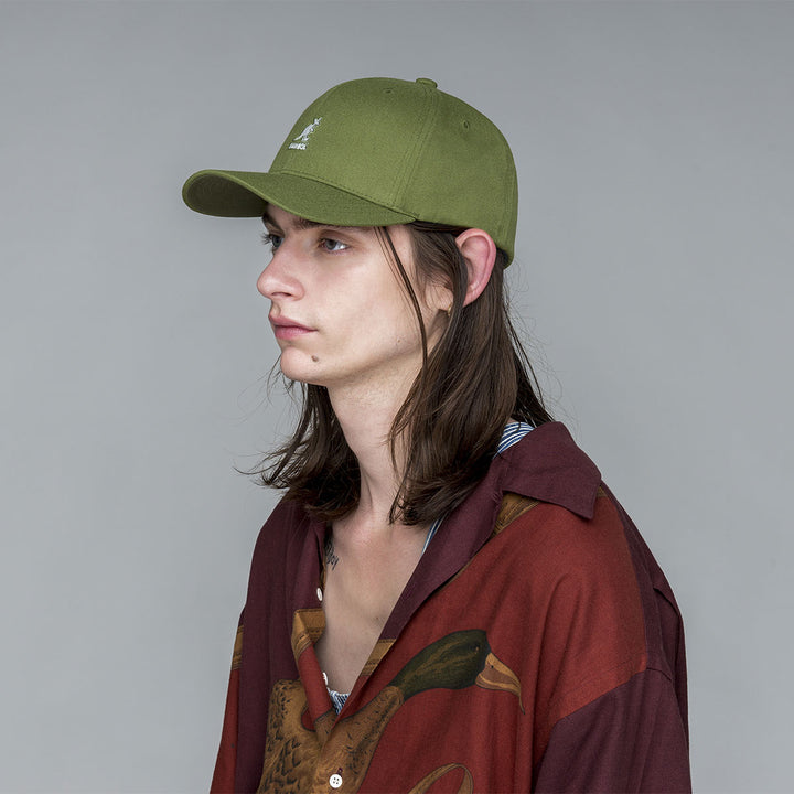 Kangol Wool Flexfit Baseball cap olive - Shop-Tetuan