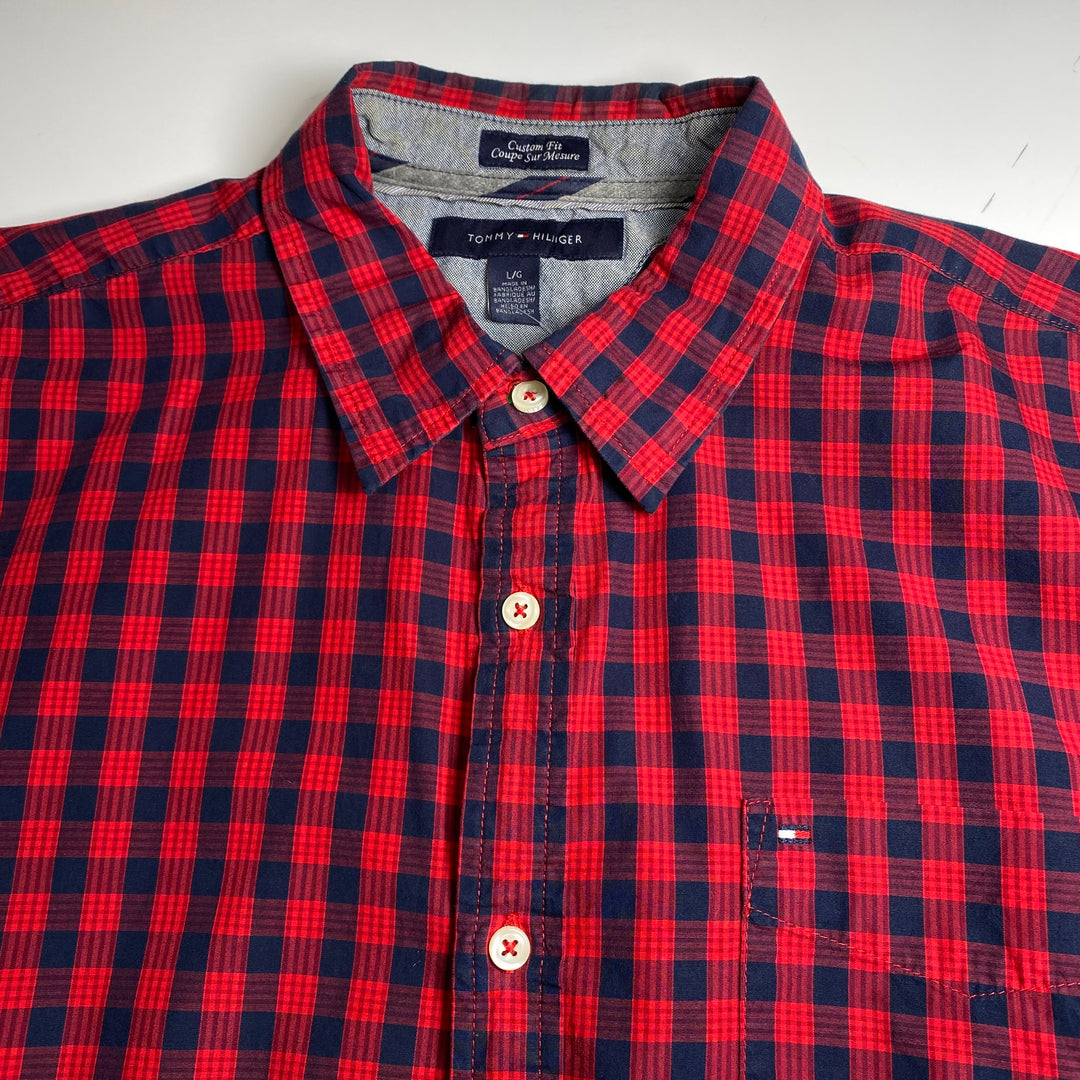 Tommy Hilfiger Check Custom Fit Shirt red/navy L