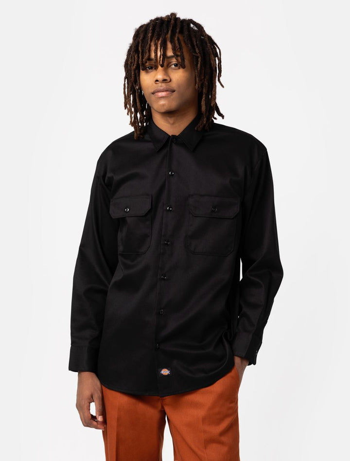 Dickies Work Shirt Long Sleeve Rec black