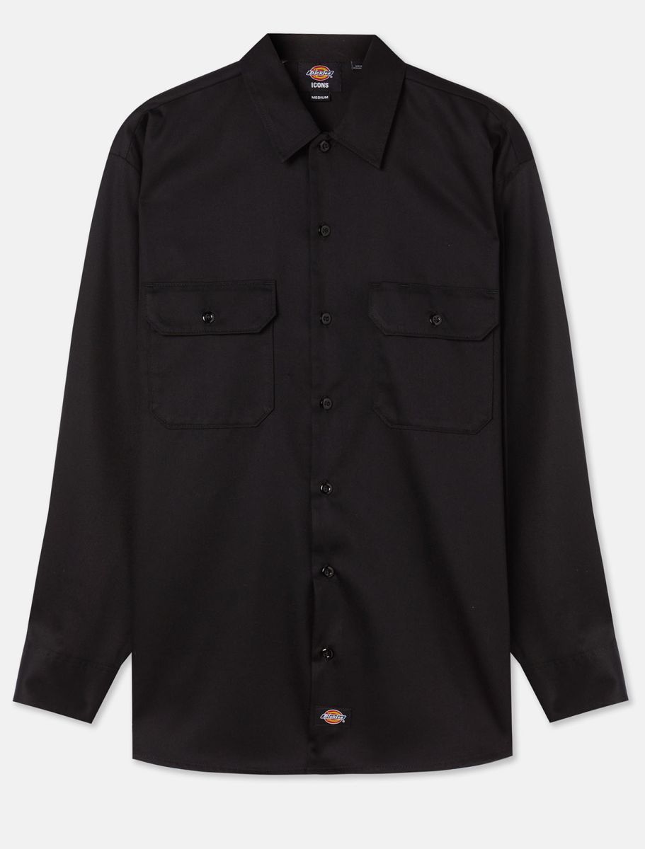 Dickies Work Shirt Long Sleeve Rec black