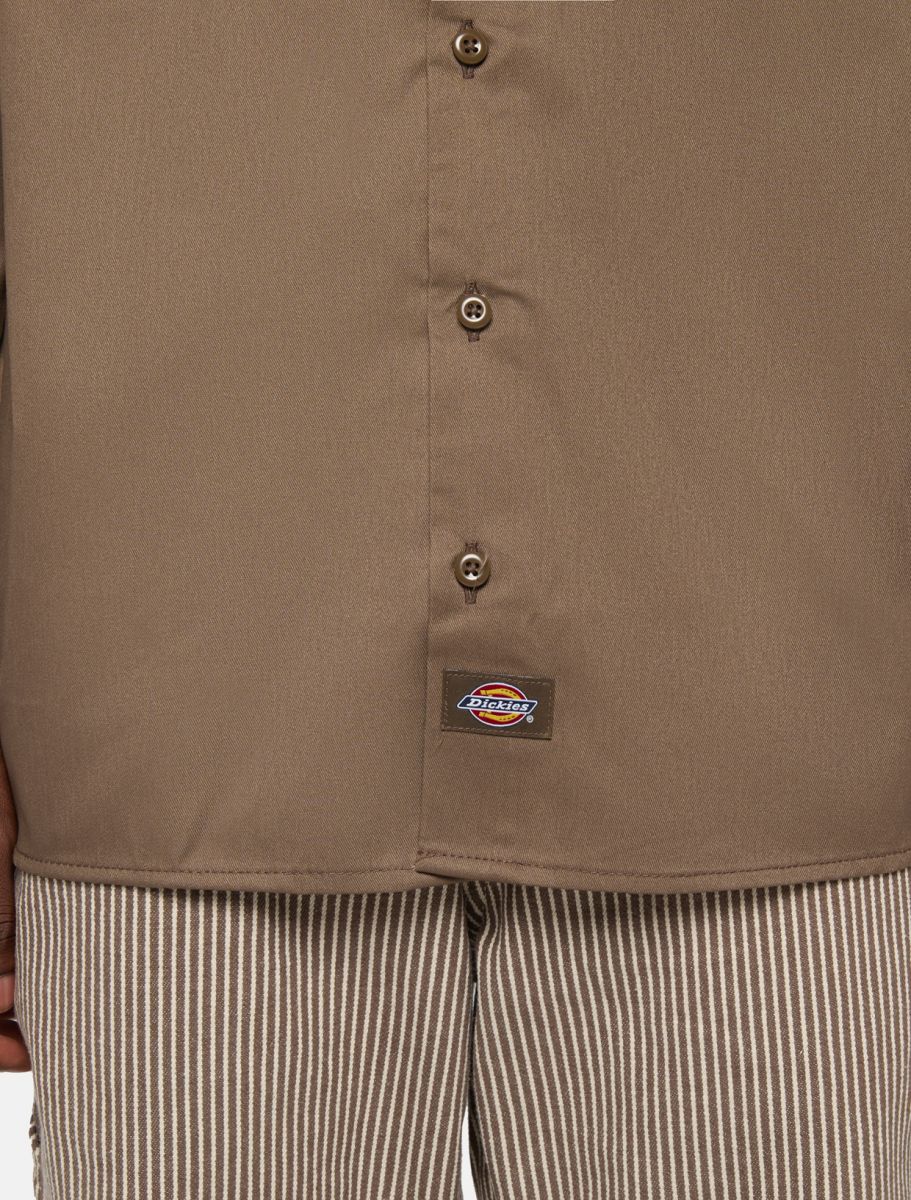 Dickies Work Shirt Long Sleeve Rec brown