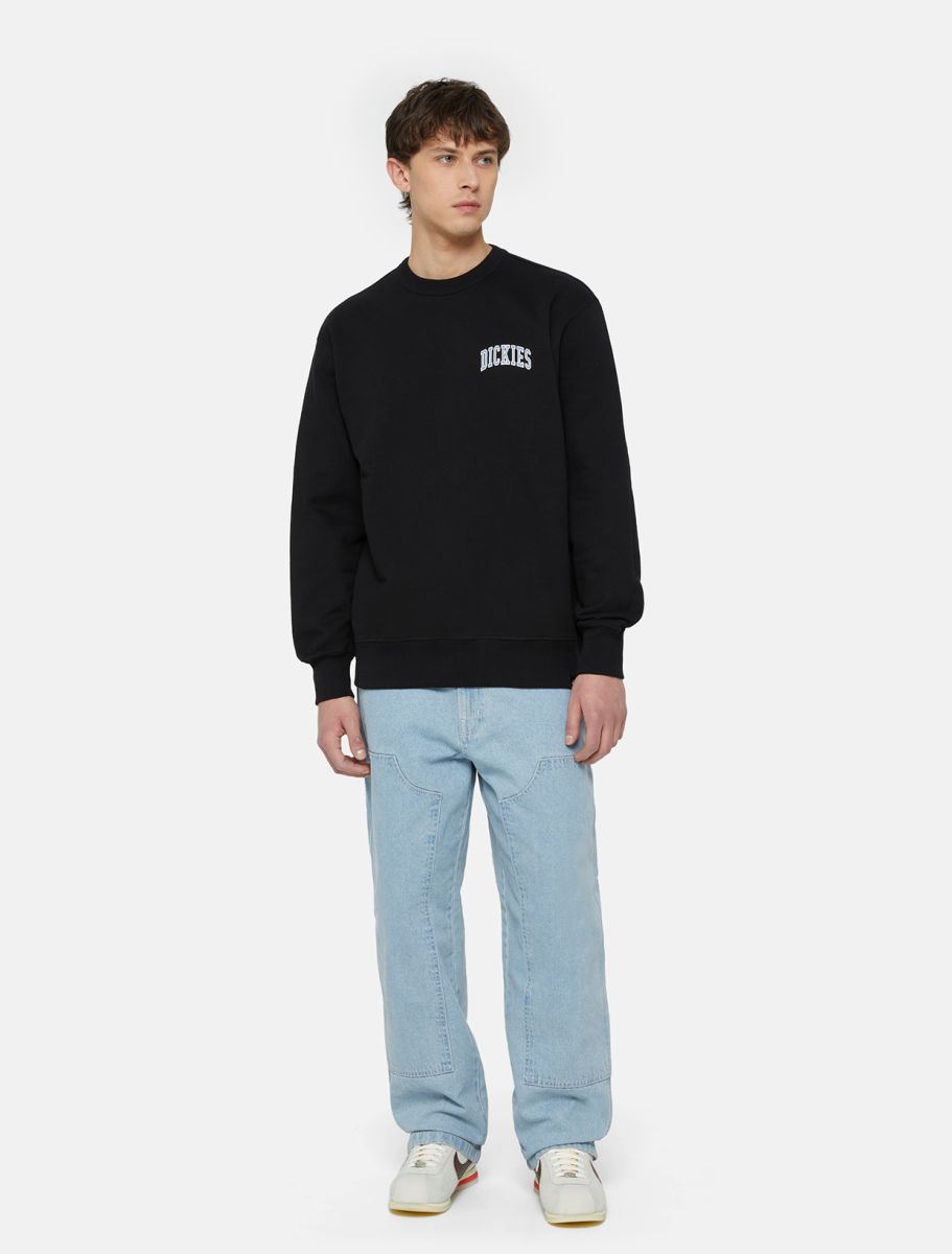 Dickies Aitkin Sweatshirt black/coronet blue - Shop-Tetuan