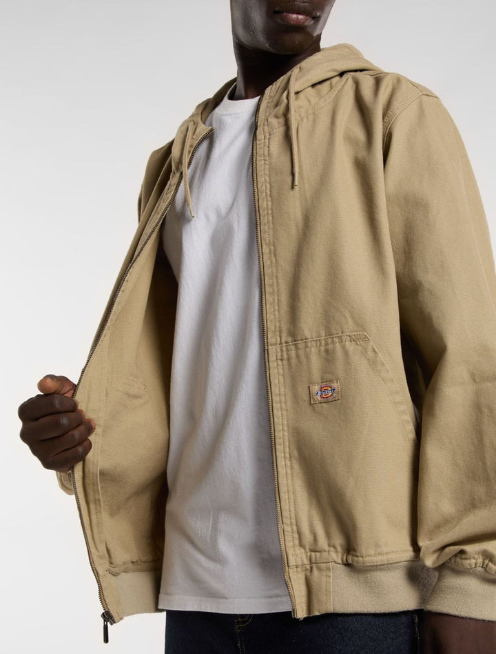 Dickies Duck Canvas Unlined Hooded Jacket desert sand