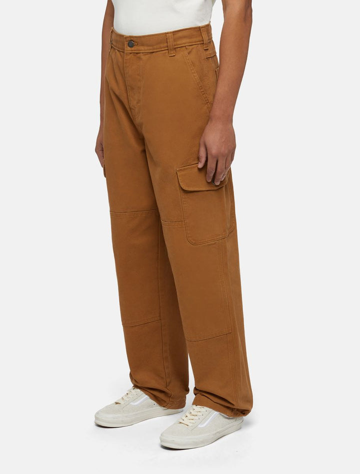 Duck Canvas Cargo Trousers brown duck