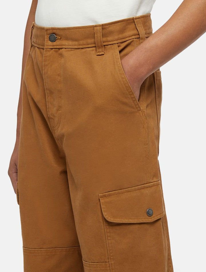 Duck Canvas Cargo Trousers brown duck