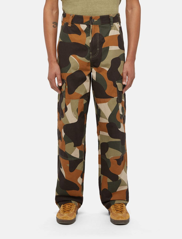 Dickies Duck Canvas Camo Cargo Trousers military green