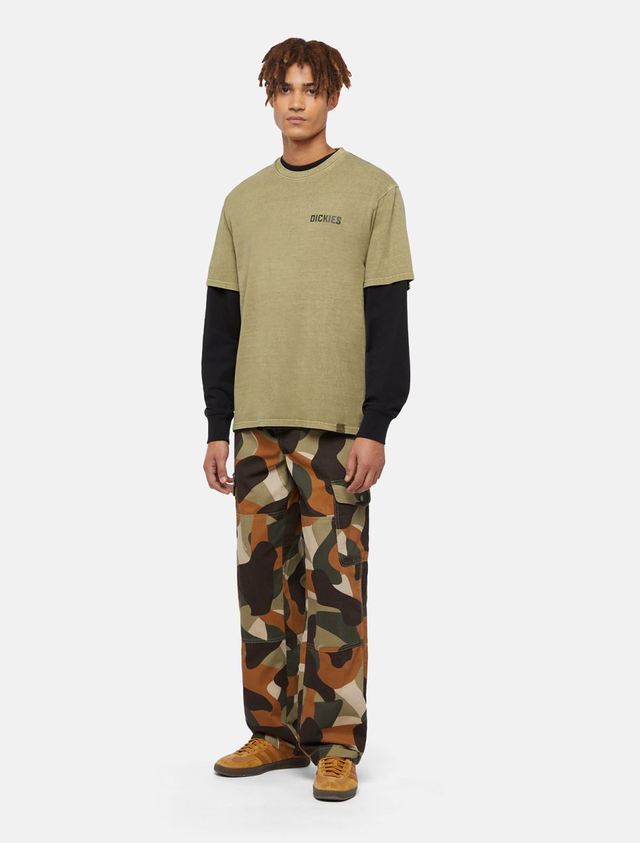 Dickies Duck Canvas Camo Cargo Trousers military green