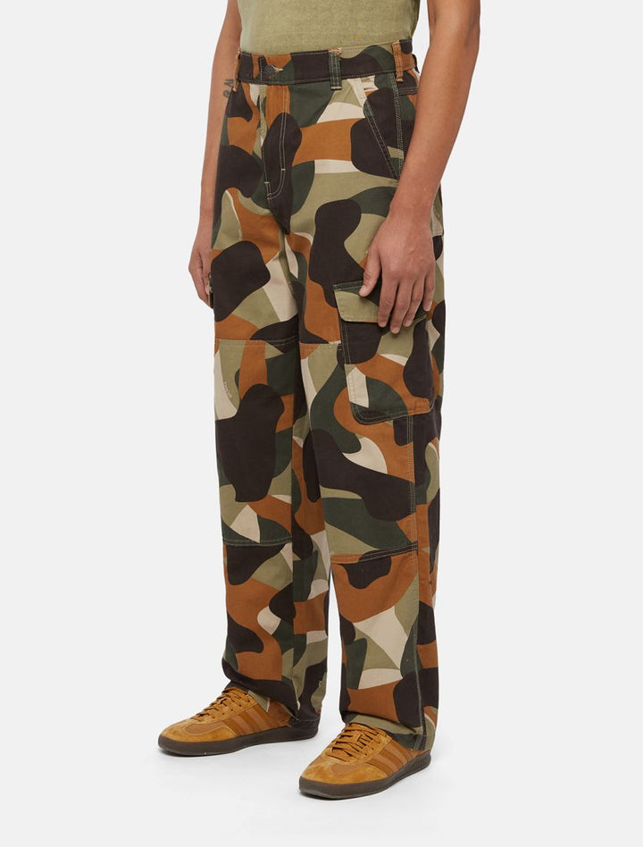 Dickies Duck Canvas Camo Cargo Trousers military green