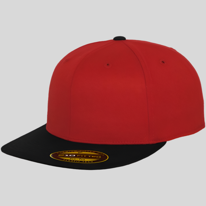 Premium 210 fitted cap 2-tone red/blk