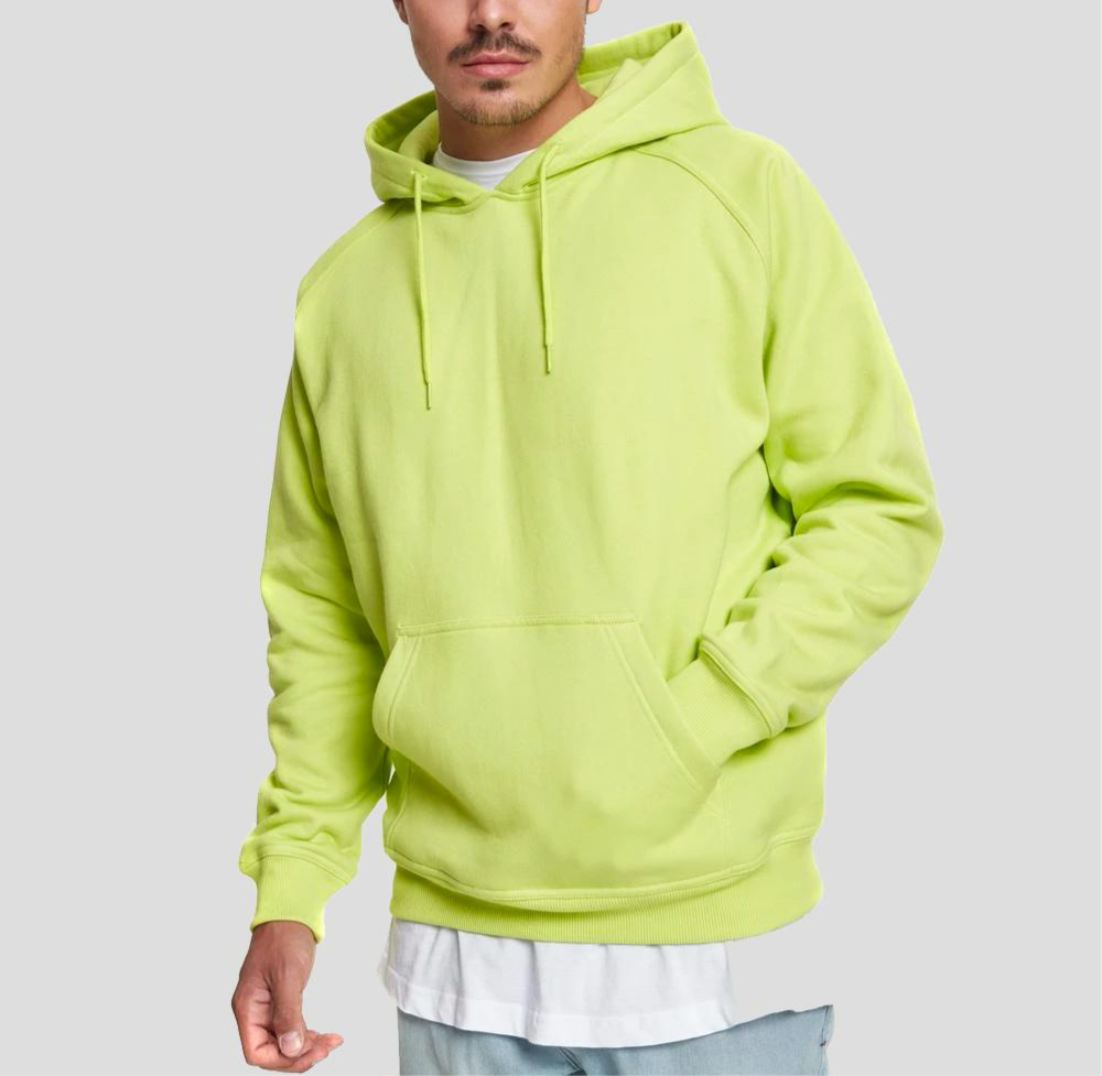 Urban Classics blank hoody frozen yellow