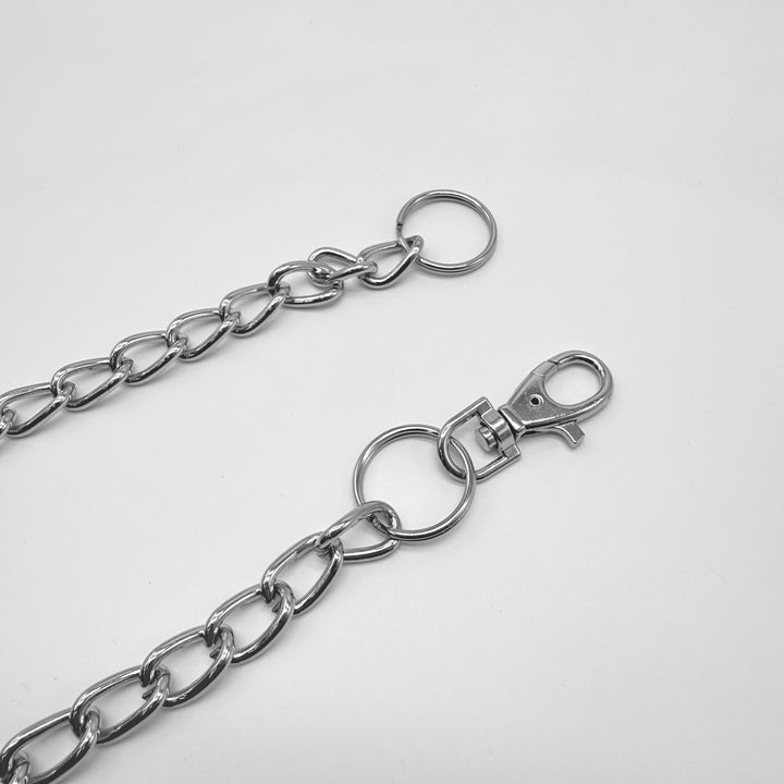 Single Metal Chain Heavyweight Silver With Single Hook