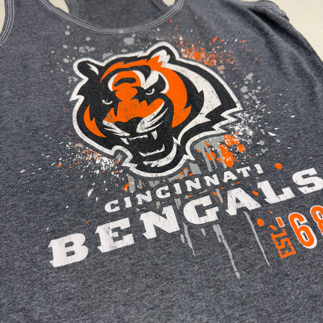 Team Apparel NFL Womens Cincinnati Bengals tank top charcoal M