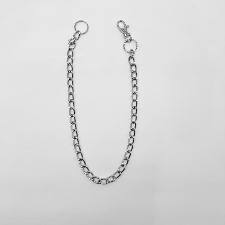 Single Metal Chain Heavyweight Silver With Single Hook