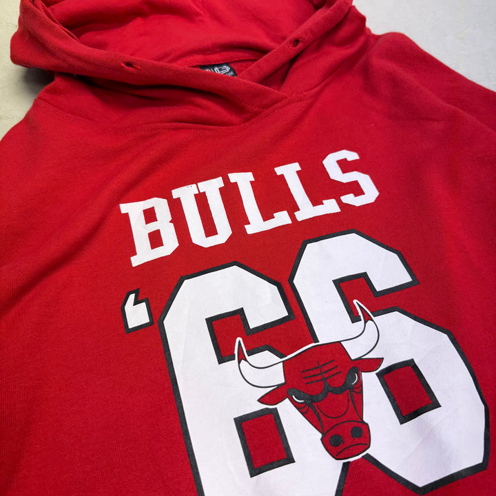 Ultra Game Womens Vintage NBA Chicago Bulls Hoody red XL