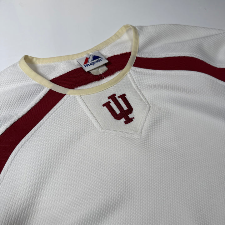 Majestic Indiana Hoosiers Pullover Shirt white L