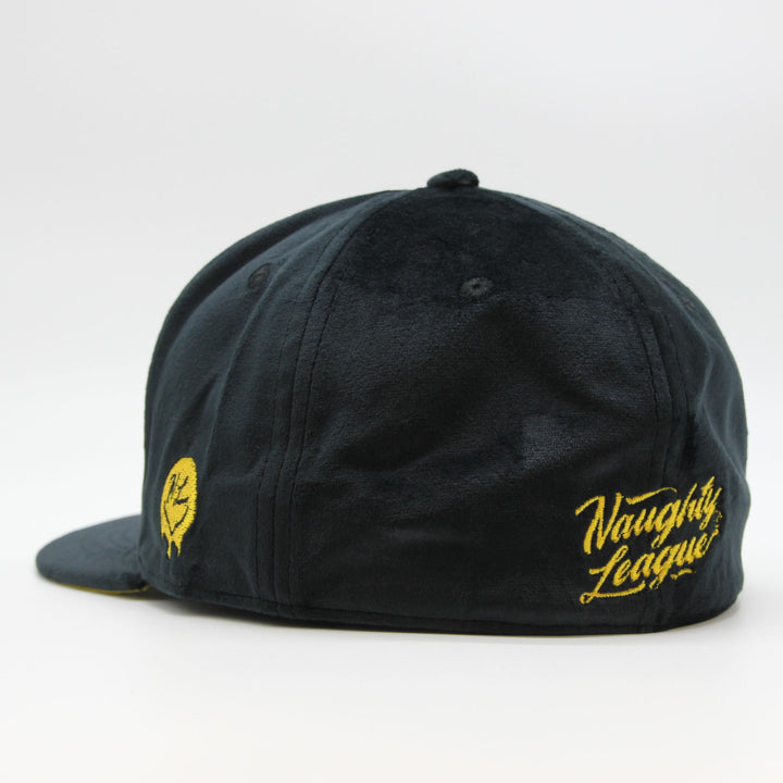 Naughty League Las Vegas Gold Diggers fitted velvet black/gold - Shop-Tetuan