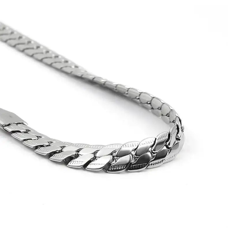 NK Embossed Chain Necklace 50cm x 5,8mm Steel