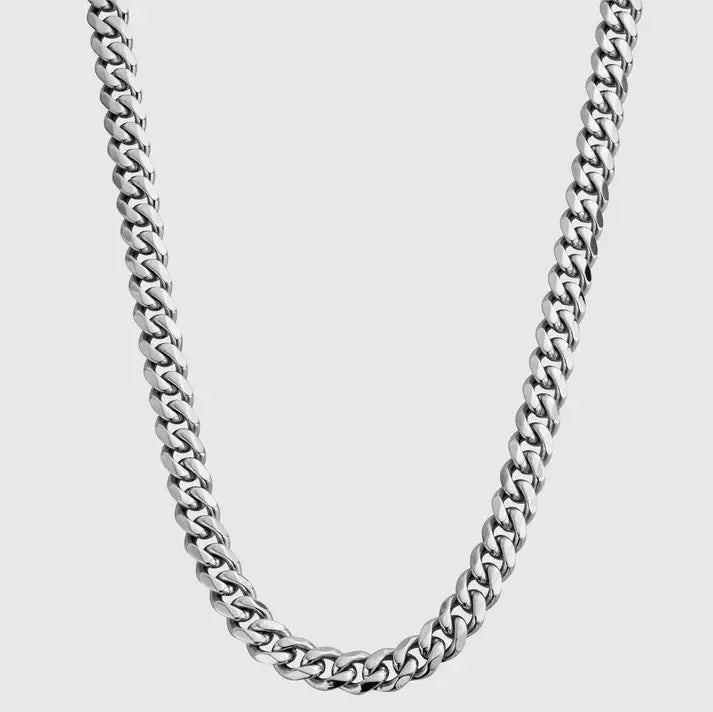 Cuban Link Chain Necklace 55cm x 11mm Steel