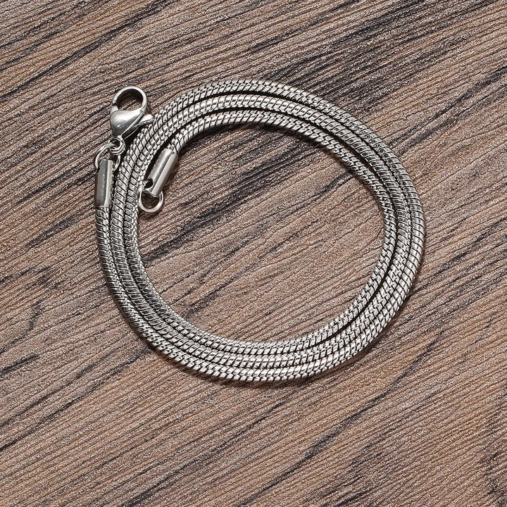 Round Snake Chain Necklace 50cm x 2,4mm steel